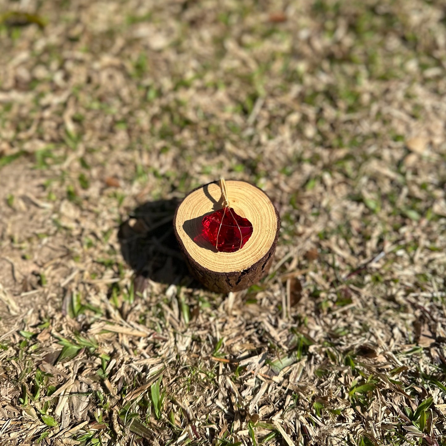 |人手繞線| Andara 紅寶石吊墜(10g)|Andara Red Charm Pendant With Hand - Wrapped Wire(10g)