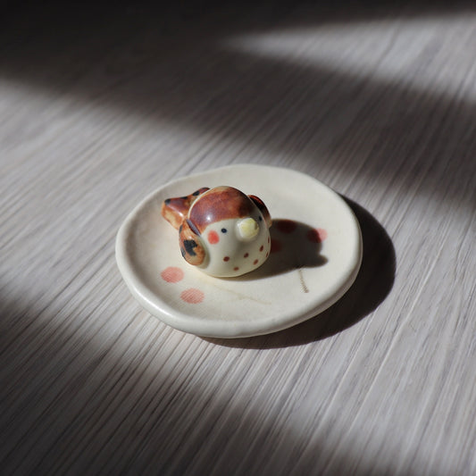 微胖麻雀寶寶迷你線香座｜Chubby Baby Sparrow Mini Incense Holder